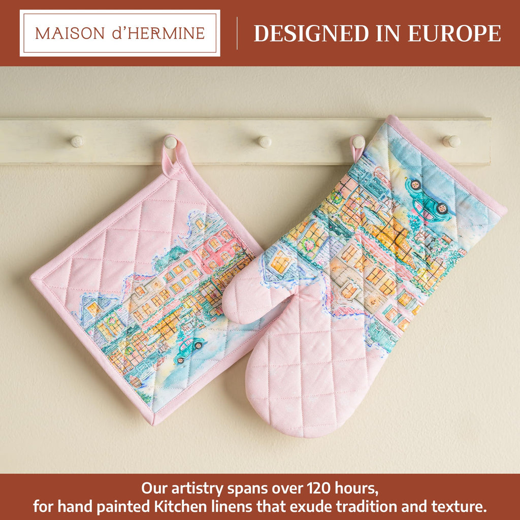 Christmas Market Oven Mitts + Pot Holders
