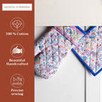 Indian Floral Oven Mitts + Pot Holders