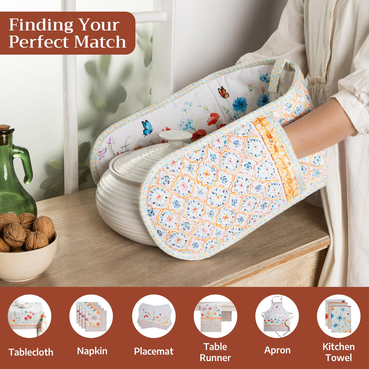 Summer Whisper Double Oven Mitts