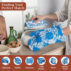 Summer Blues Oven Mitts