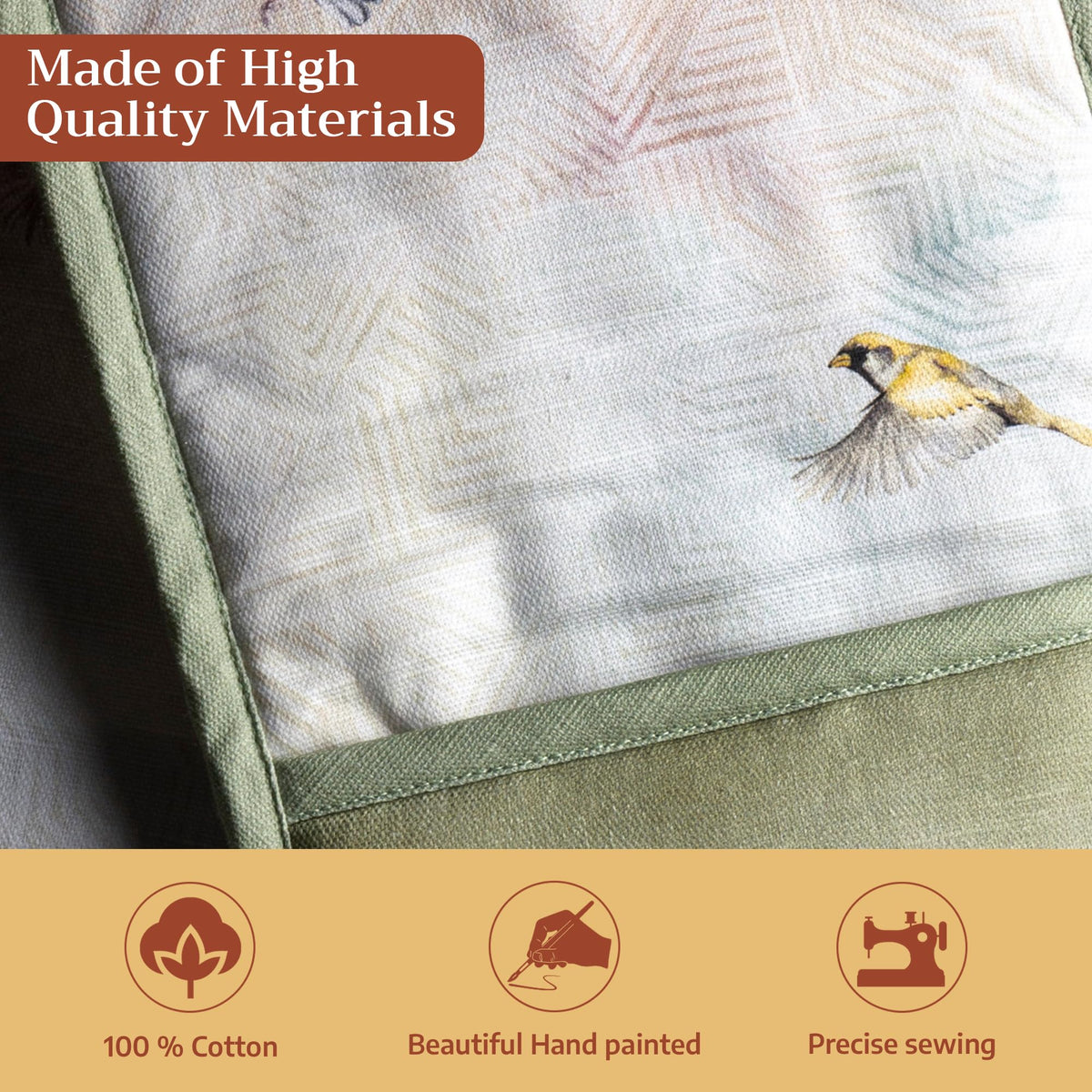 Flying Birds Double Oven Mitts