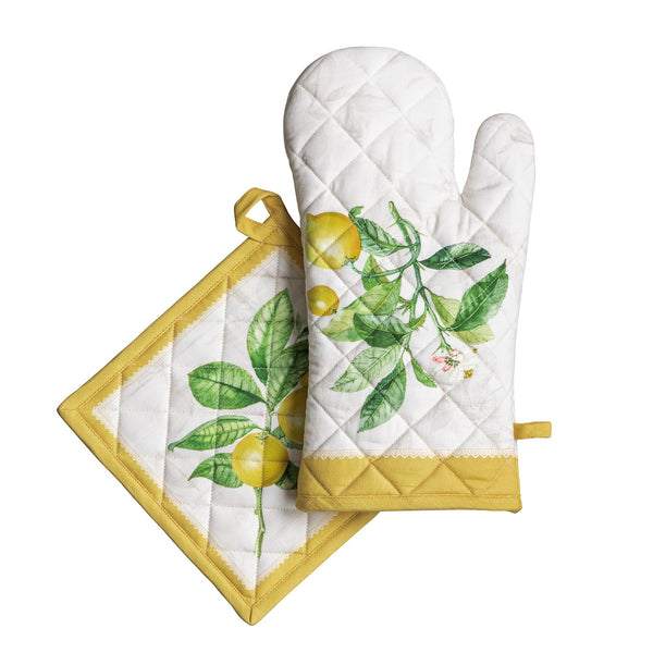 Limoncello Oven Mitts + Pot Holders