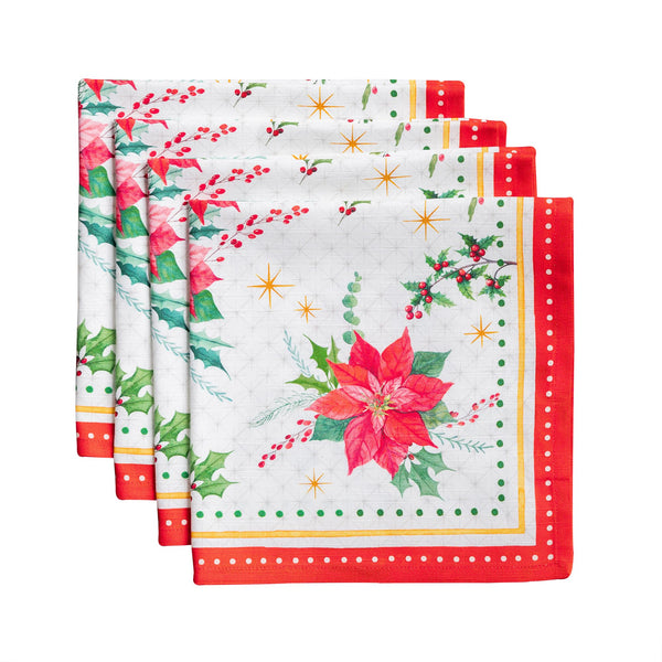 Poinsettia Christmas Napkins