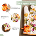 Pumpkin Garden Oven Mitts + Pot Holders