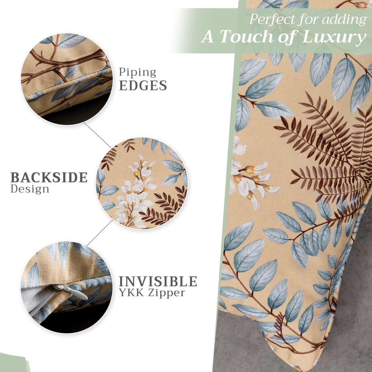 Feuillage Throw Pillow Covers