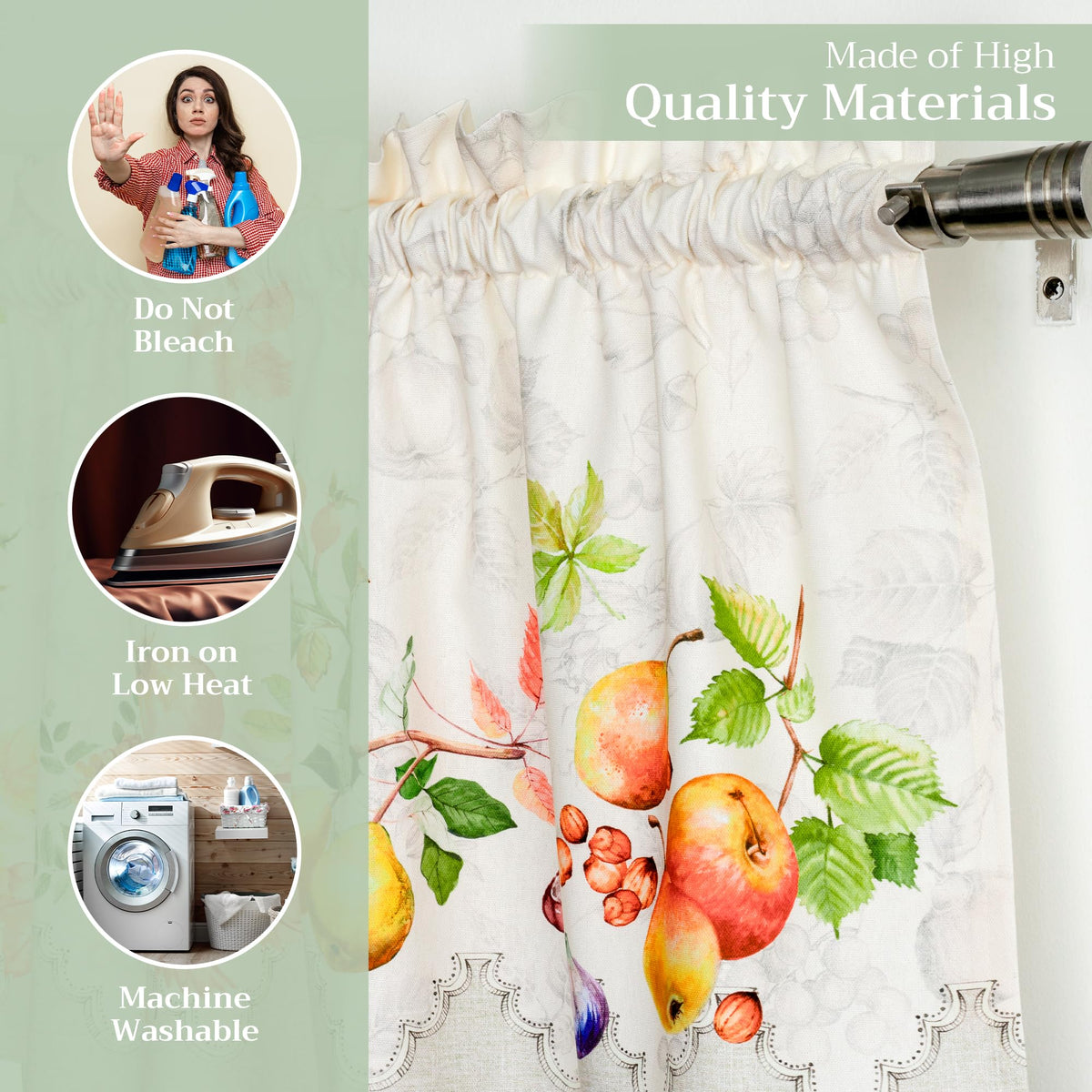 Fruit D'Hiver Kitchen Curtains
