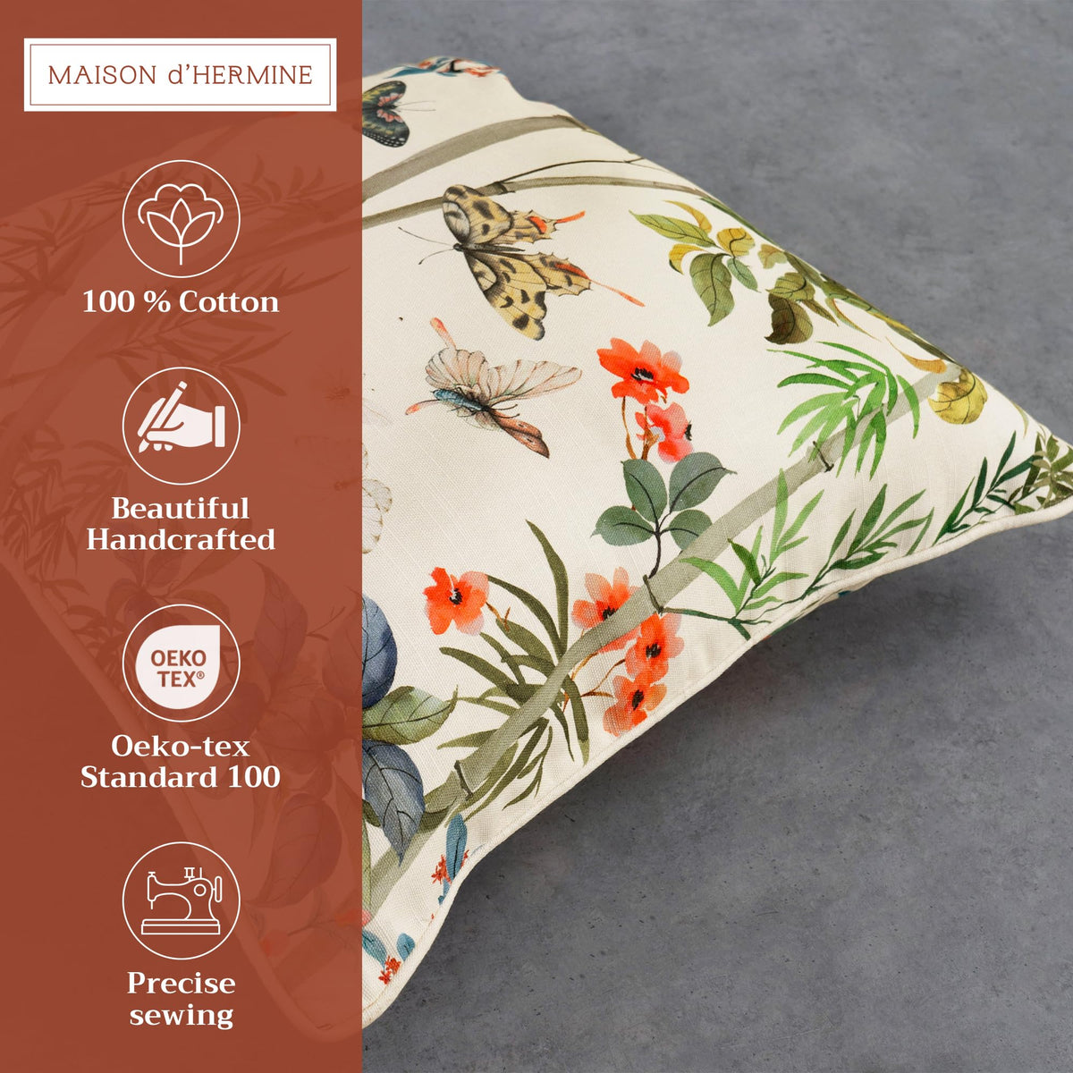 Canne Throw Pillow Covers