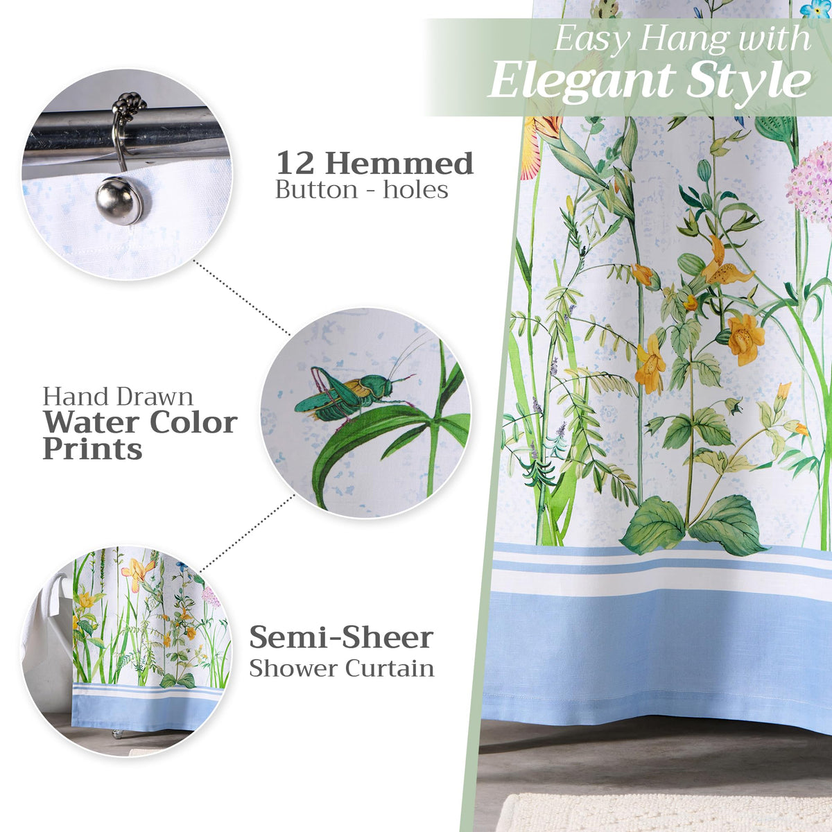 Fleurs De Mai Shower Curtains