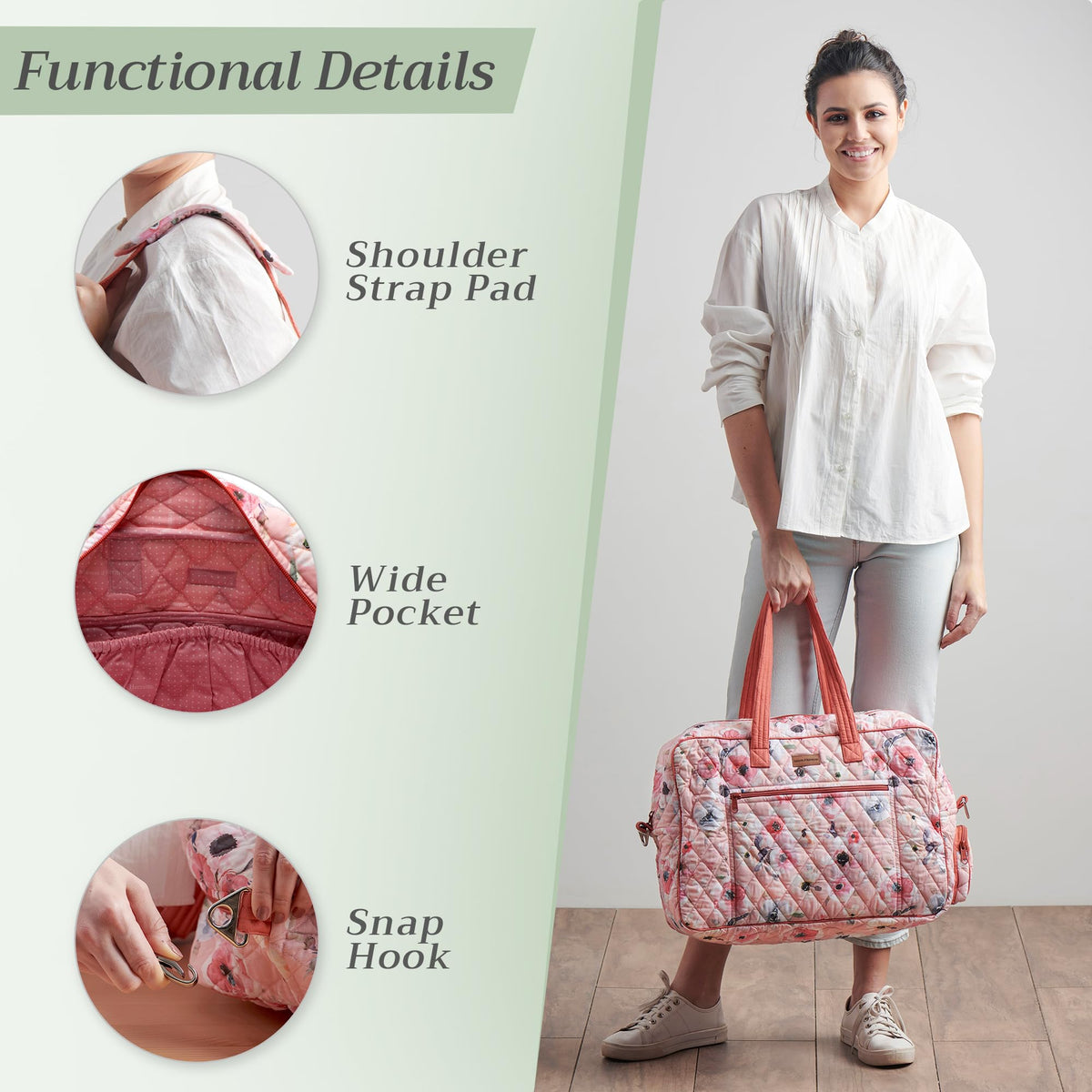 Romantic Poppy Weekend Bags