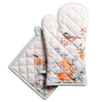 Whitish Shabby Chique Oven Mitts + Pot Holders