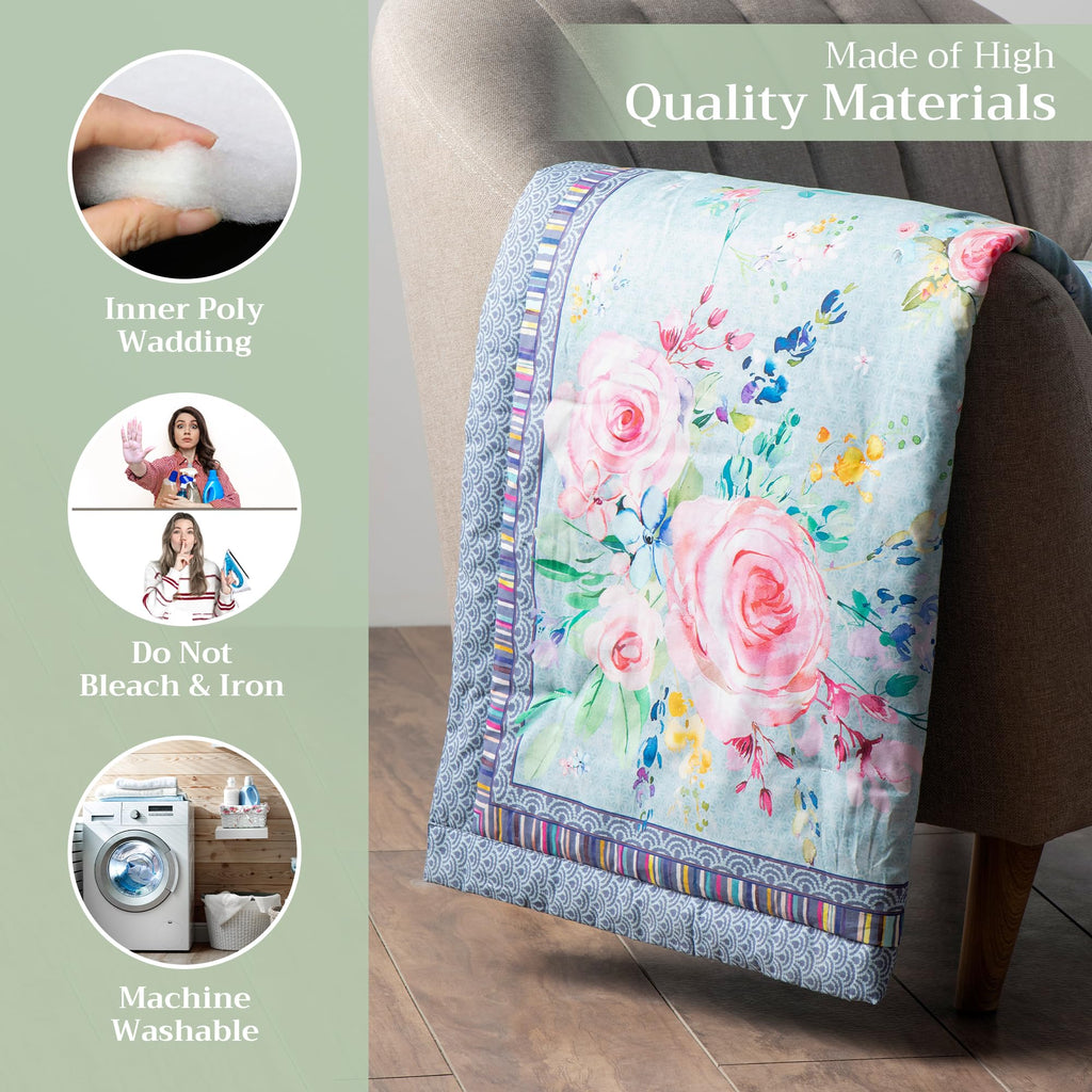 Sweet Rose Lavender Throw Blankets