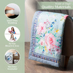 Sweet Rose Lavender Throw Blankets