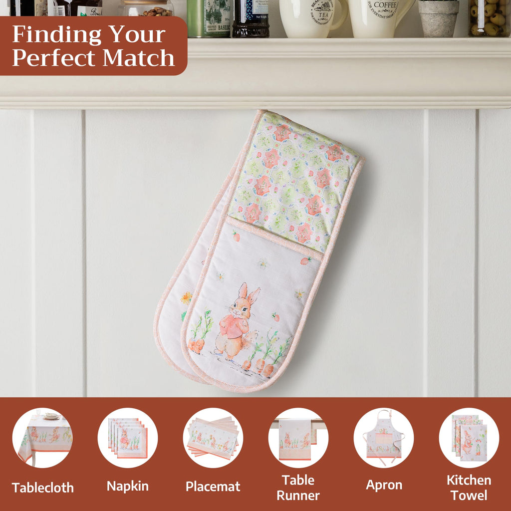 Bunny Party Double Oven Mitts