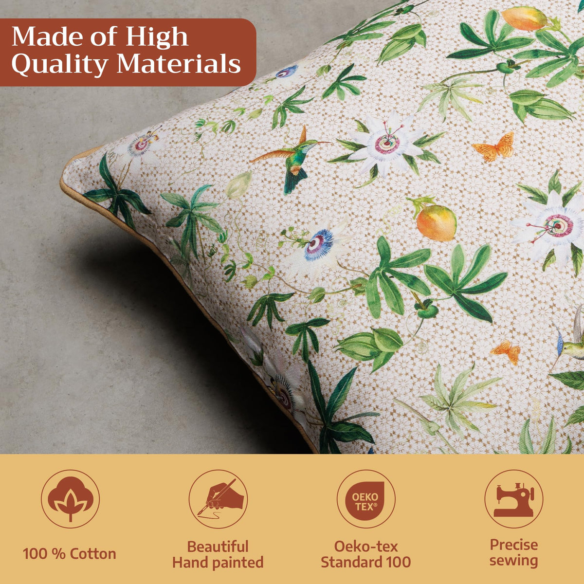 Passiflora Throw Pillow Covers