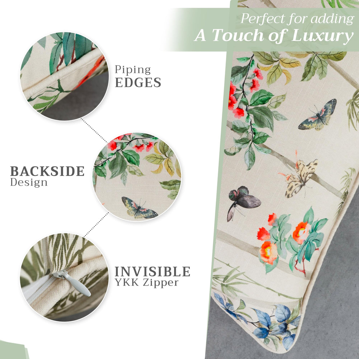 Canne Throw Pillow Covers