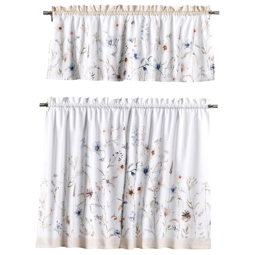 Ice Florals Kitchen Curtains