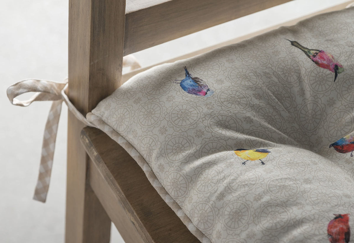 Birdies On Wire Chair Pads