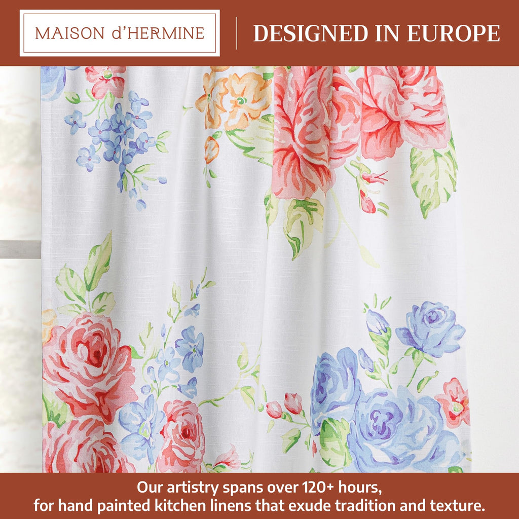 Vintage Floral Kitchen Curtains