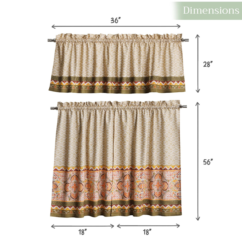 Damask Kitchen Curtains