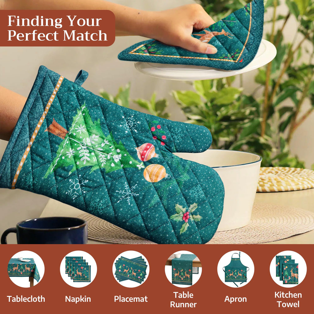 Hygge Christmas Oven Mitts + Pot Holders