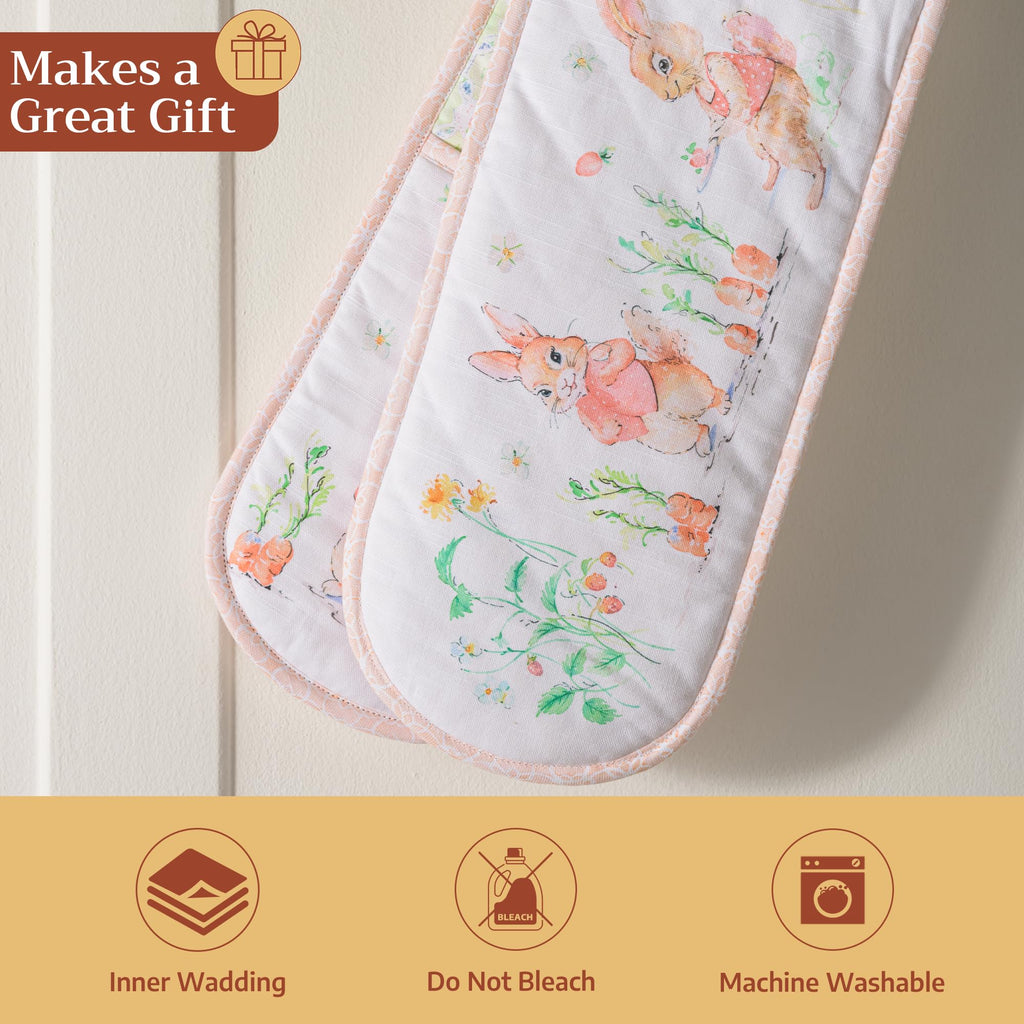 Bunny Party Double Oven Mitts