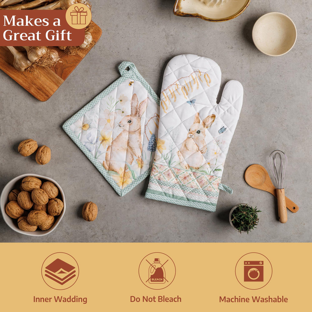 Easter Dew Oven Mitts + Pot Holders
