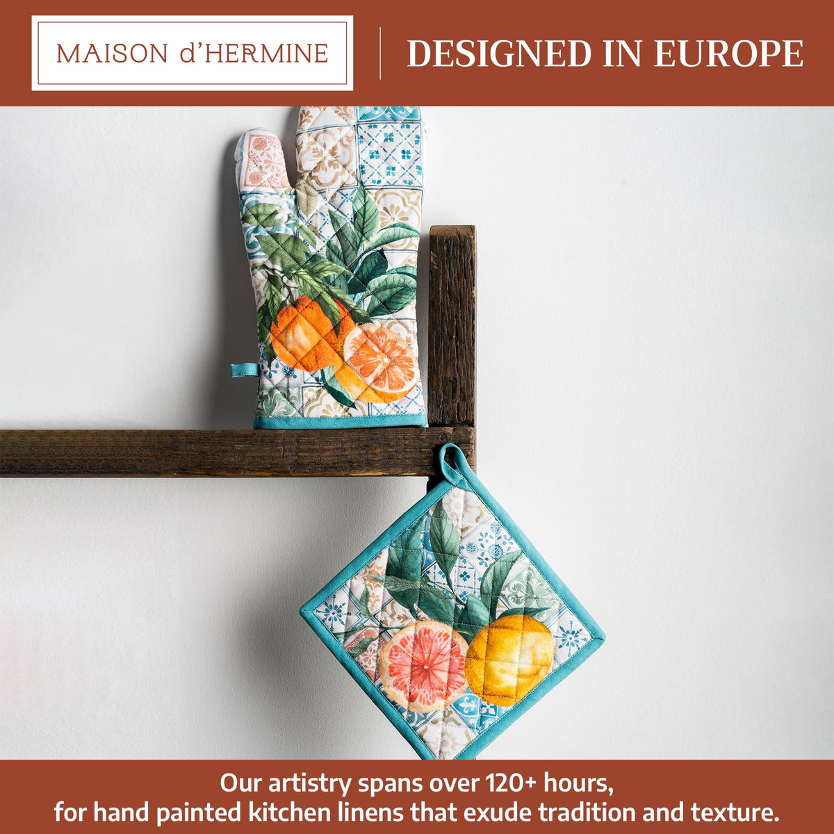 Agrume Oven Mitts + Pot Holders
