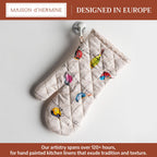 Birdies on Wire Oven Mitts