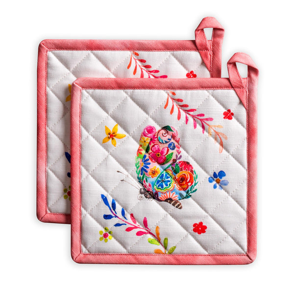 Happy Florals Pot Holders