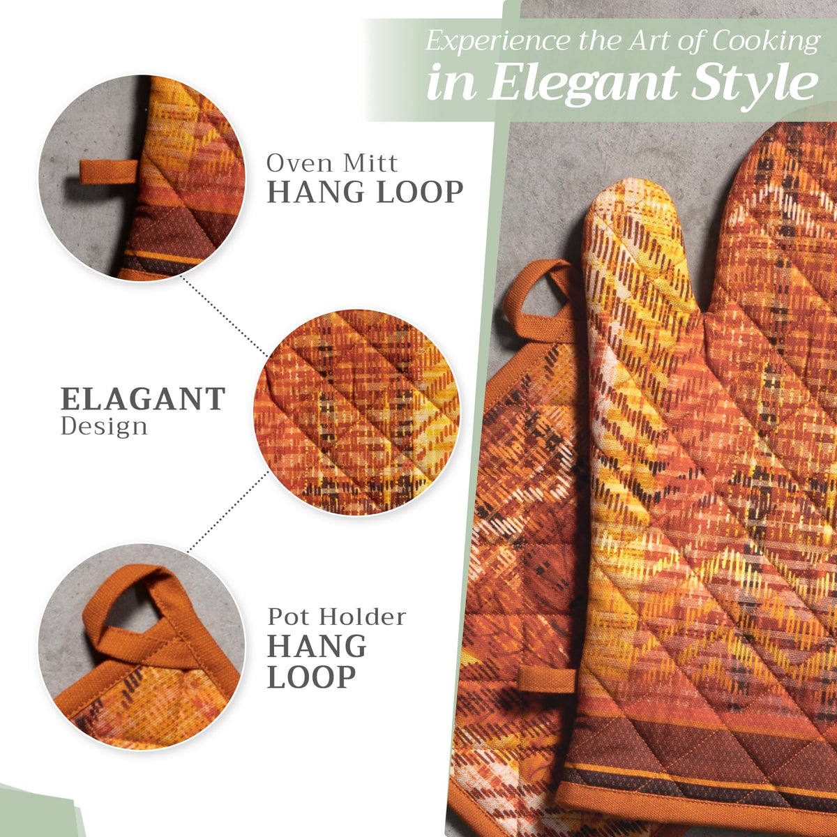 Thanksgiving Tartan Oven Mitts + Pot Holders