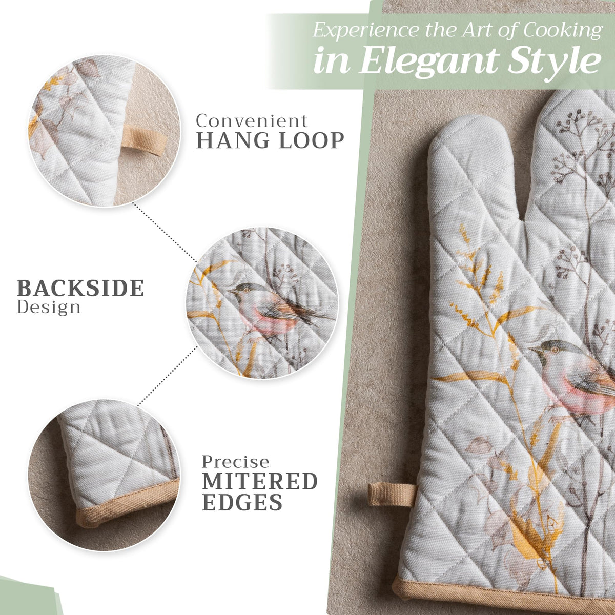 Meadow Florals Oven Mitts + Pot Holders
