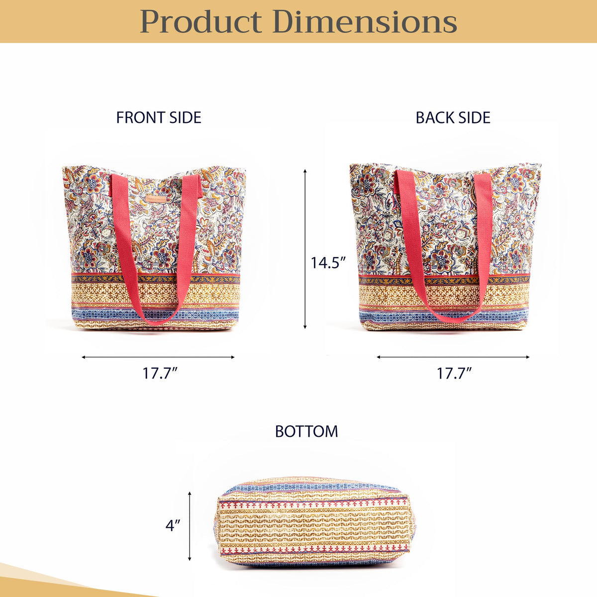 Jaipur Canvas Tote Bags