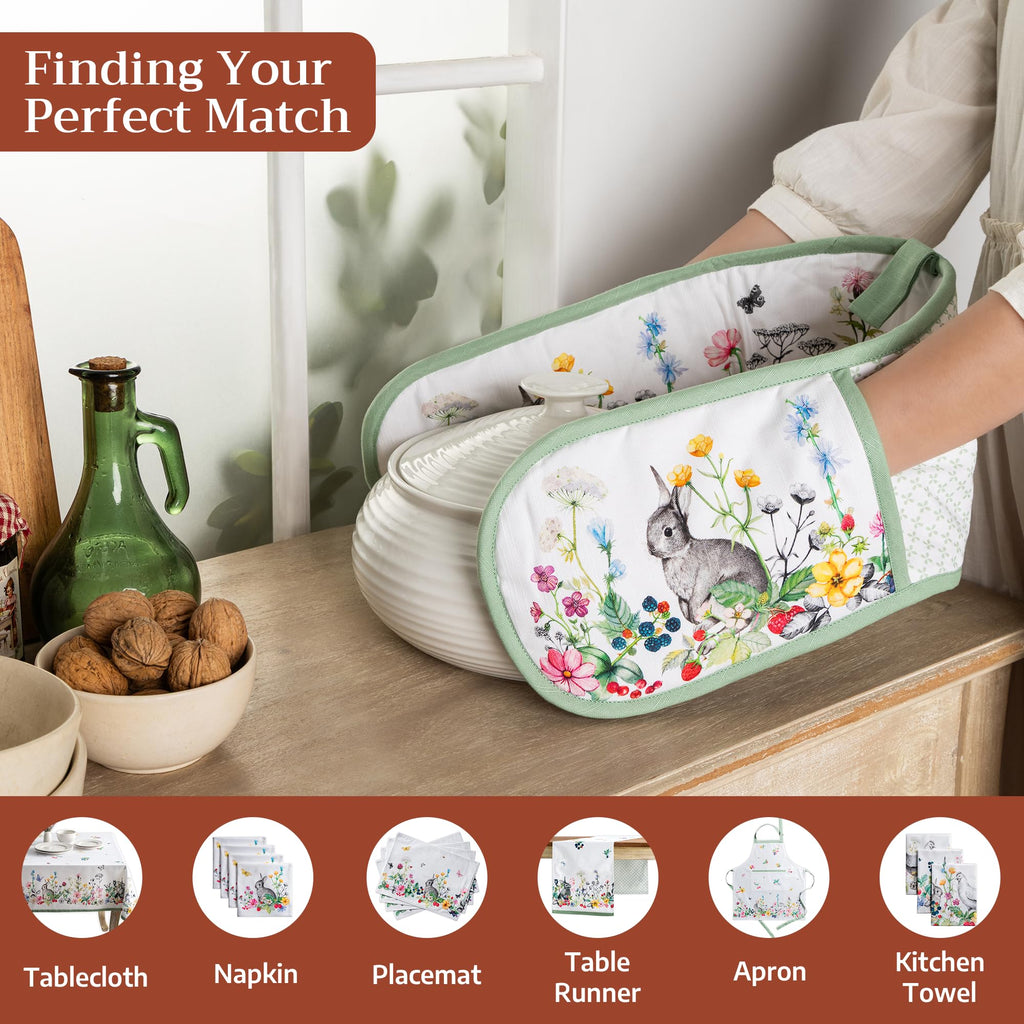 Printemps Double Oven Mitts