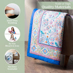 Indian Floral Throw Blankets
