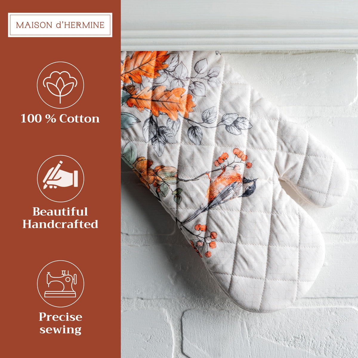 Whitish Shabby Chique Oven Mitts