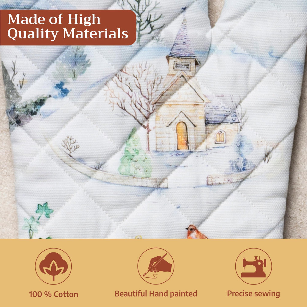 Snowy World Oven Mitts