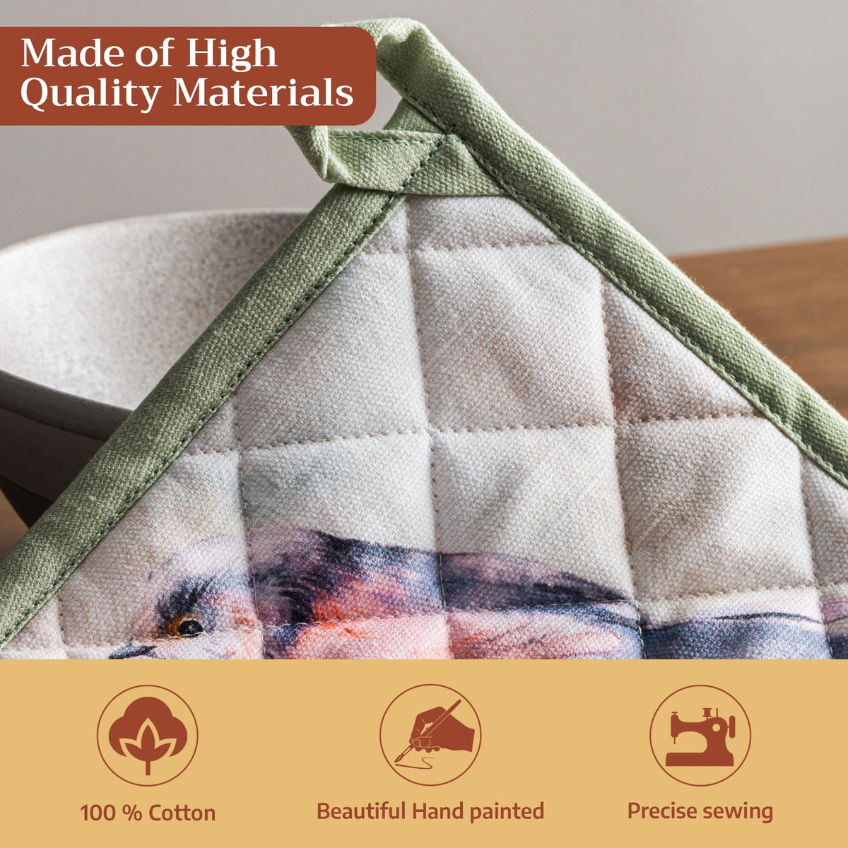 Flying Birds Oven Mitts + Pot Holders