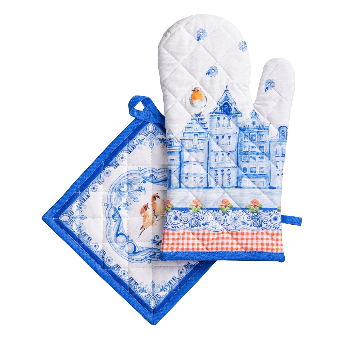 Amsterdam Canals Oven Mitts + Pot Holders