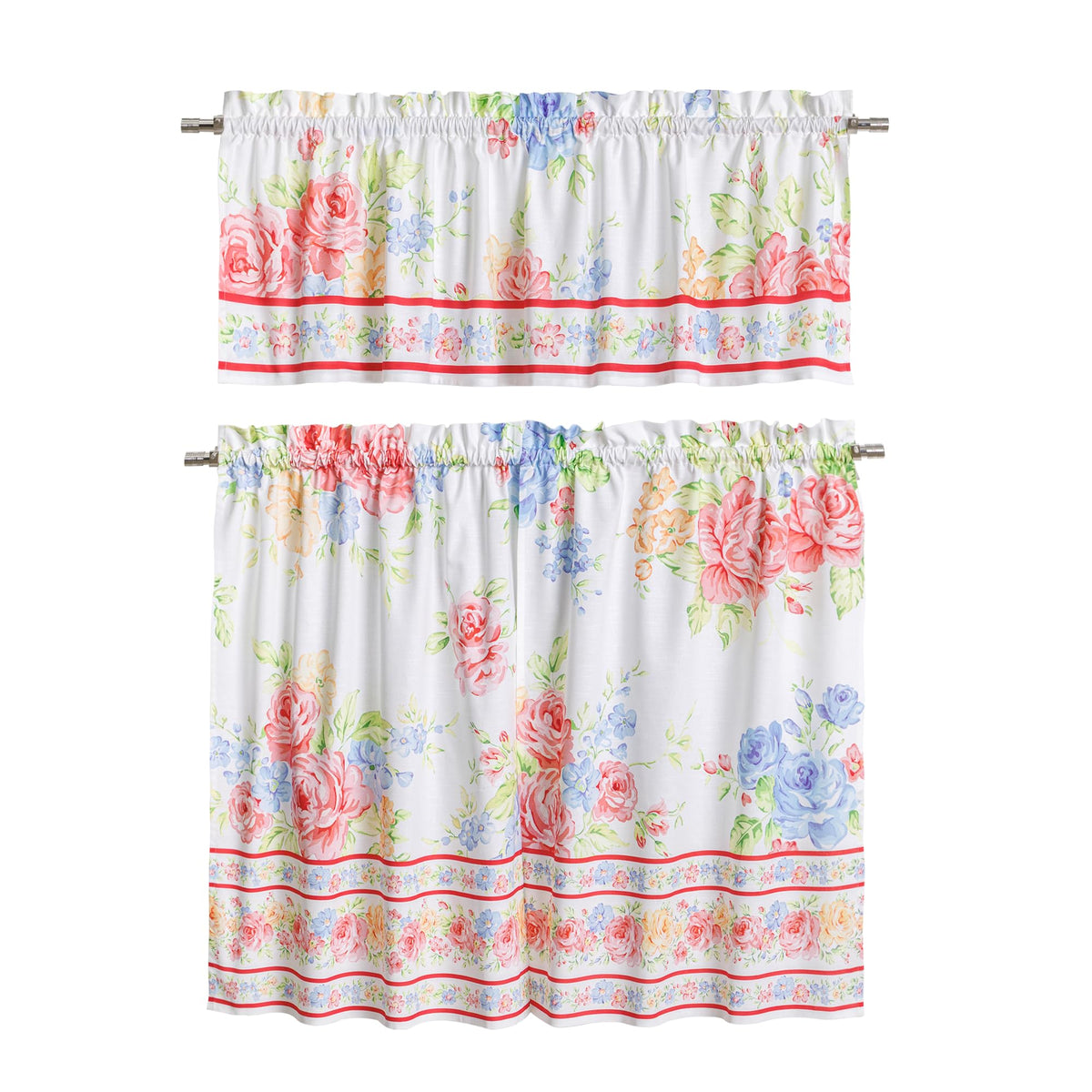 Vintage Floral Kitchen Curtains