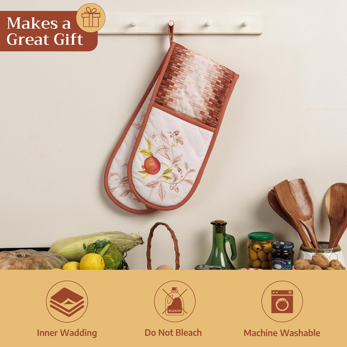 Vintage harvest Double Oven Mitts