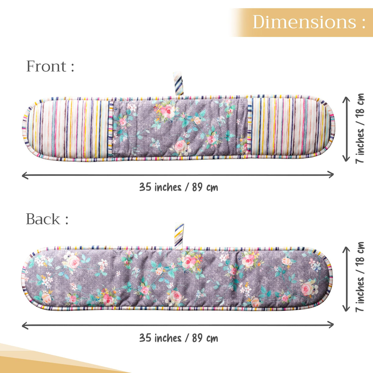 Sweet Rose Lavender Double Oven Mitts