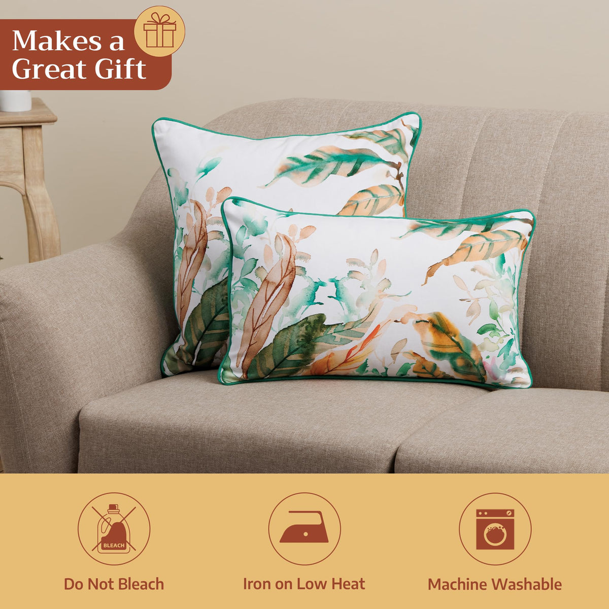 Russet Throw Pillow Covers