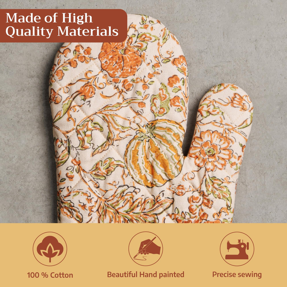 Pumpkin Spice Oven Mitts