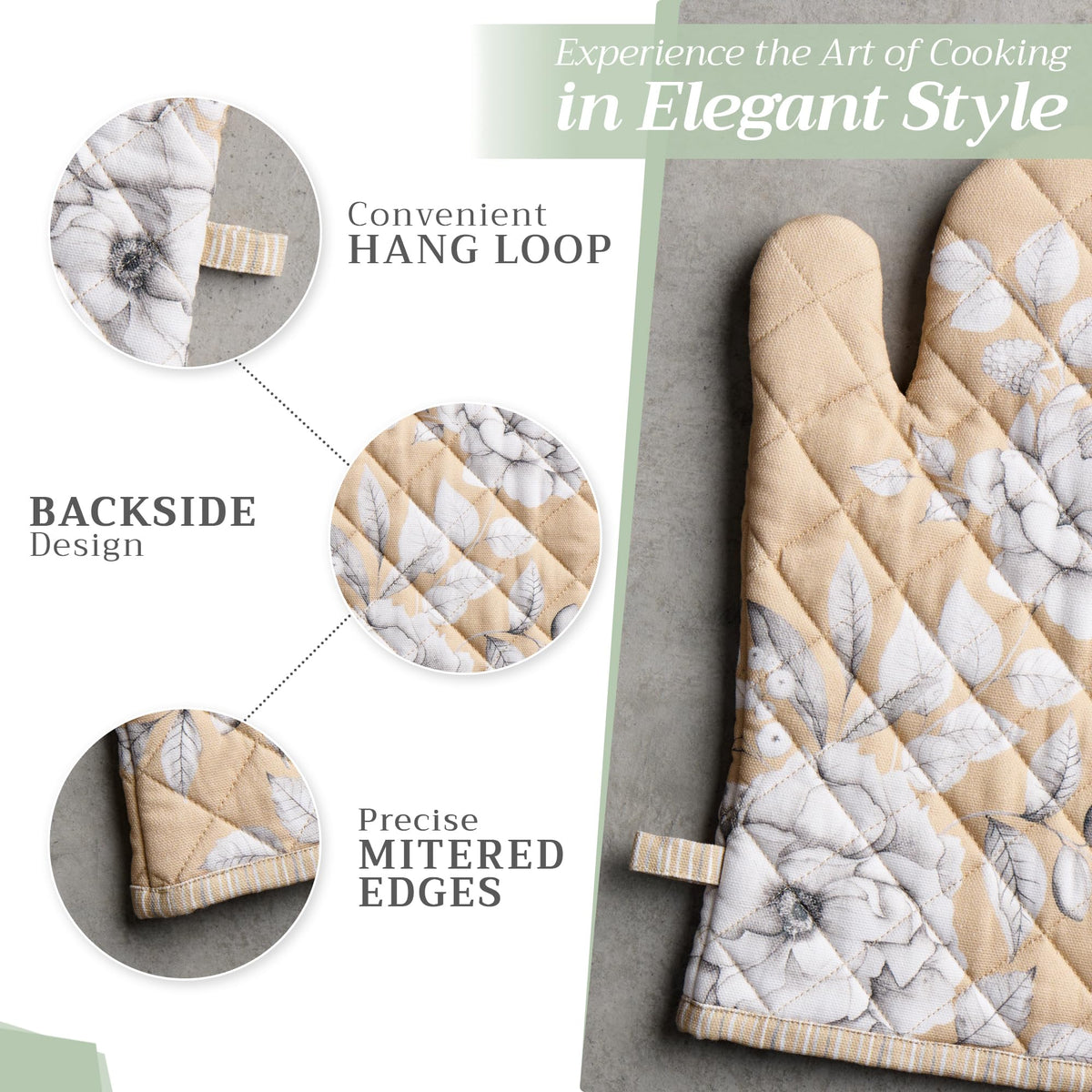 Pretty Autumn Oven Mitts + Pot Holders