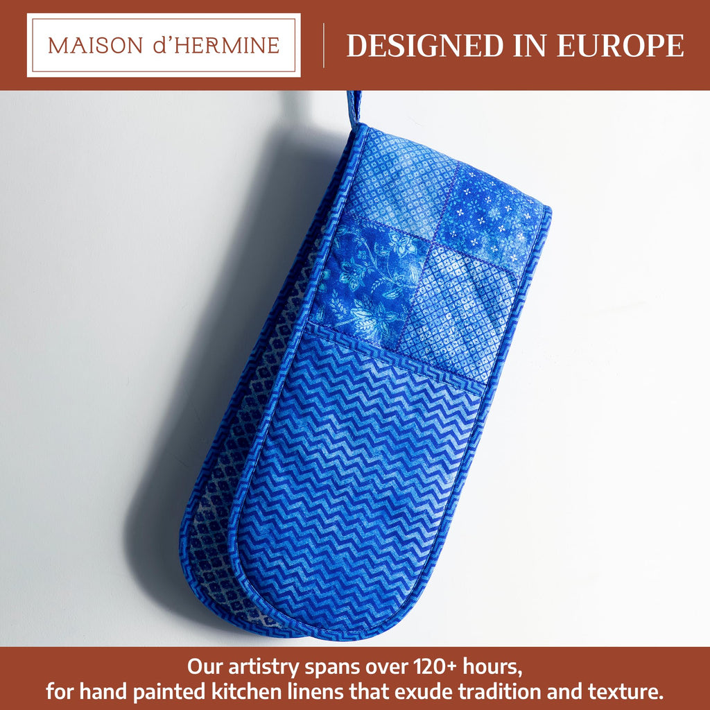 Indigo Love Double Oven Mitts