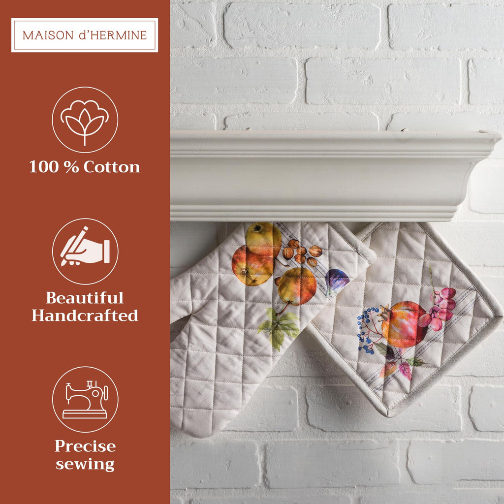 Fruit D'Hiver Oven Mitts + Pot Holders