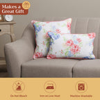 Vintage Floral Throw Pillow Covers