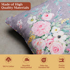 Sweet Rose Lavender Throw Pillow Covers
