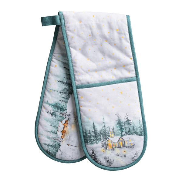 Neige de noel Double Oven Mitts