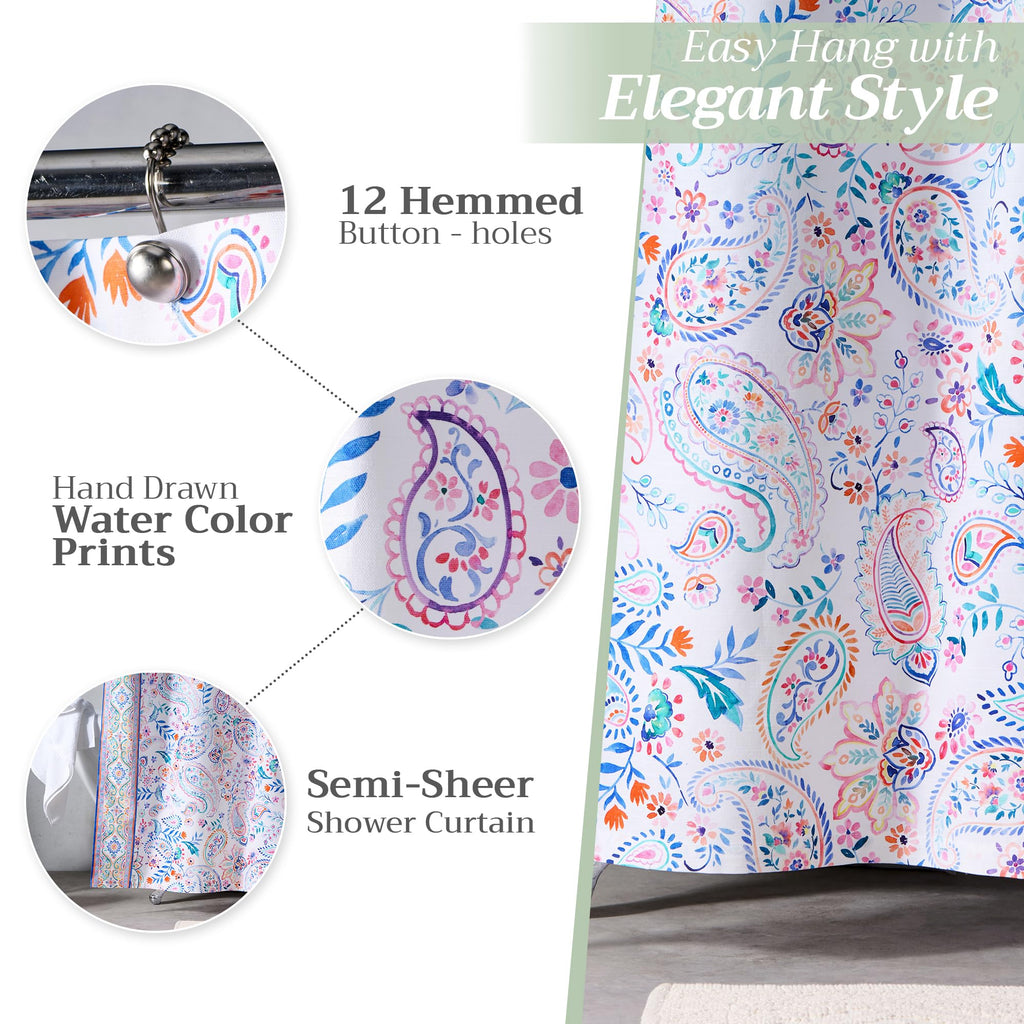 Indian Floral Shower Curtains